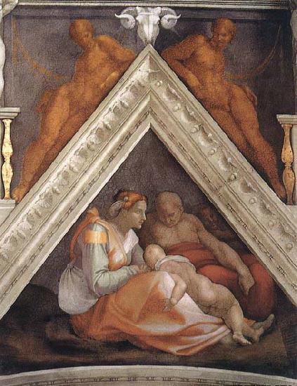 Michelangelo Buonarroti Ancestors of Christ: figures oil painting image